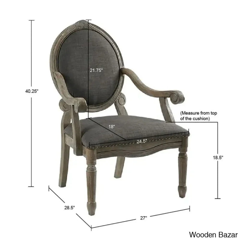 Craft Decor Eisenhart Traditional Exposed Wood Armchair