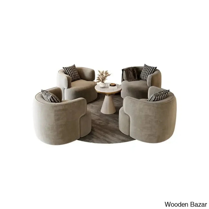 Craft Decor Five Piece Pedestal Dining Set