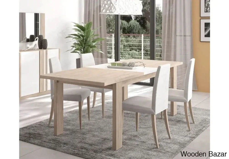 Craft Decor Gami Aston Wire Black Rectangular Extension Dining Table
