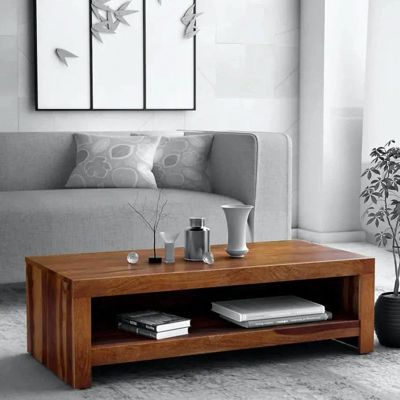 Craft Decor Solid Wood Coffee Table in Provincial Teak Finish