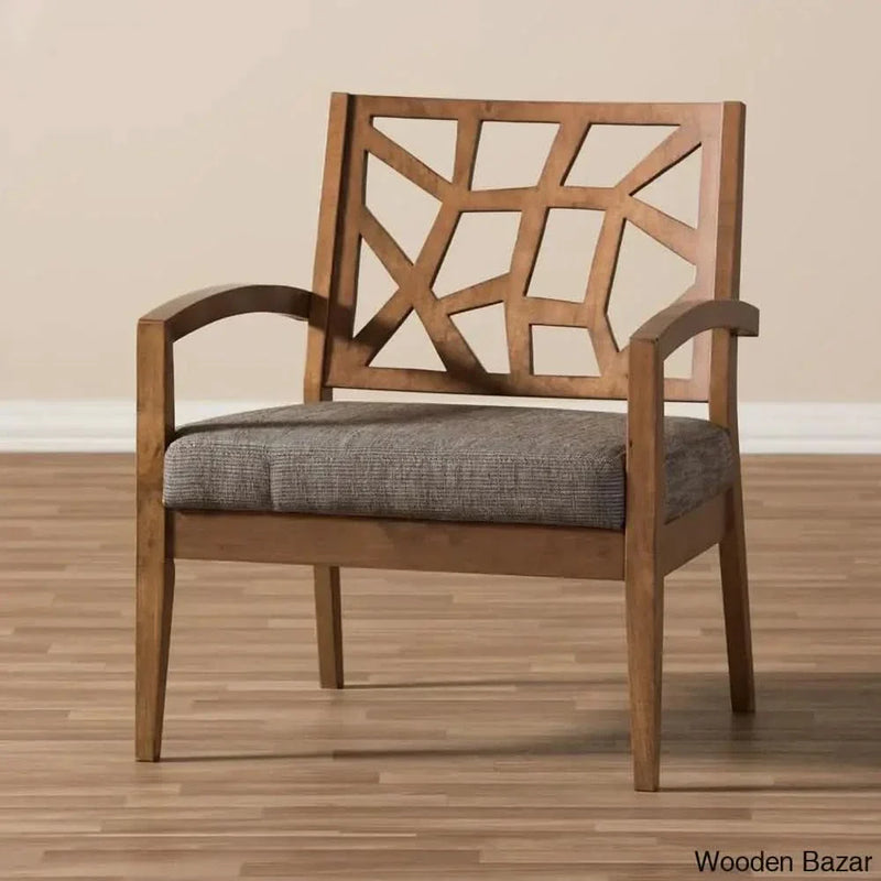 Craft Decor  Studio Jennifer Modern Lounge Chair with Grey Fabric Seat