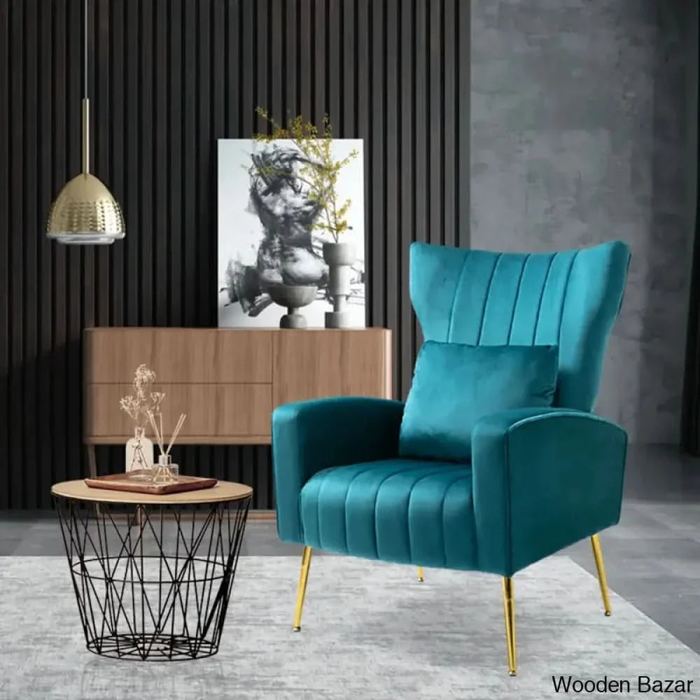 velvet arm chair
