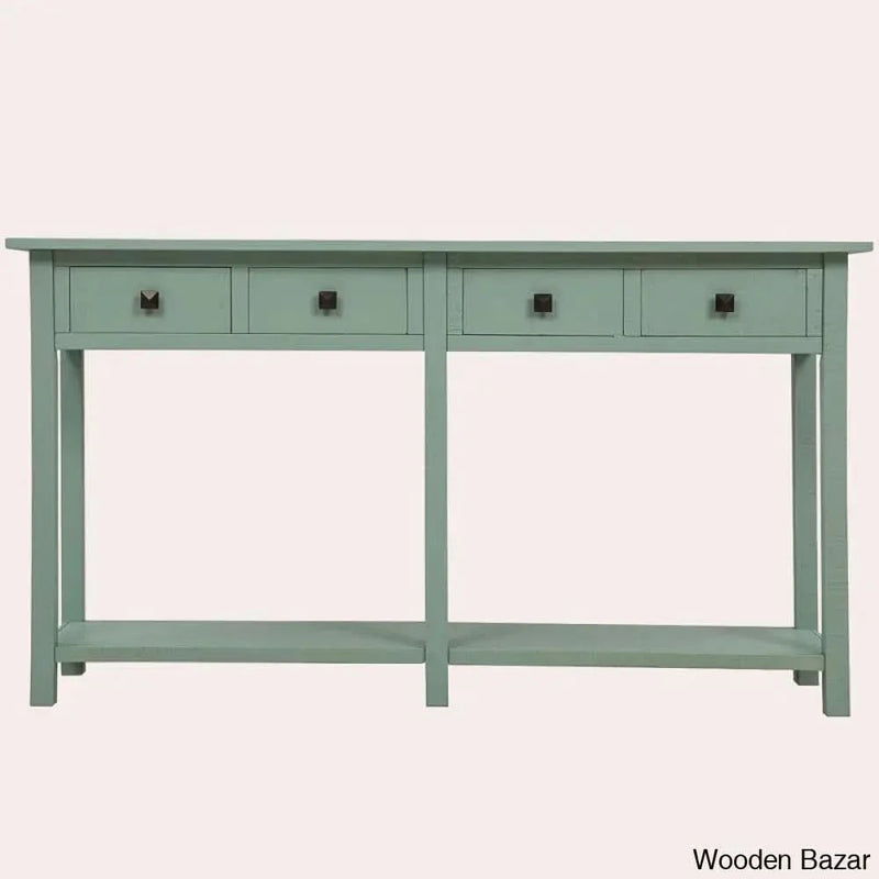 Xaidyn 59.02'' Console Table With spacious shelf and four storage drawers, for various scenarios