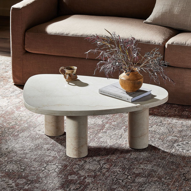 Denpix Marble Nesting Coffee Table - Craft Decor