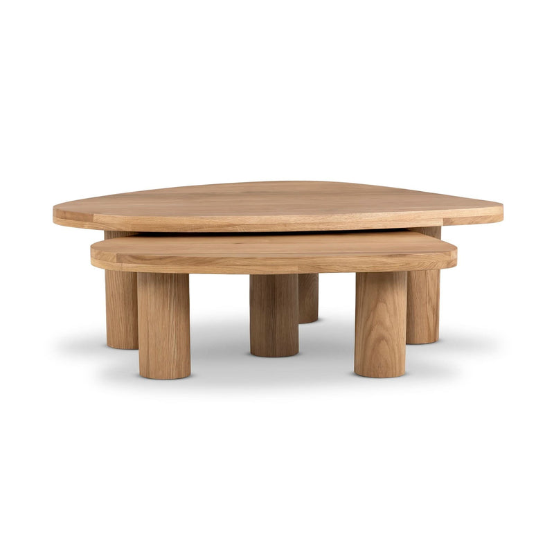 Neerlon Oak Nesting Coffee Table - Craft Decor